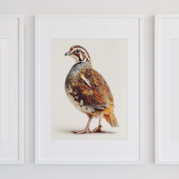 Watercolor Quail Wall Art Print, Unframed - Vibrant Nature-Inspired Home Decor - Picture 4 of 6